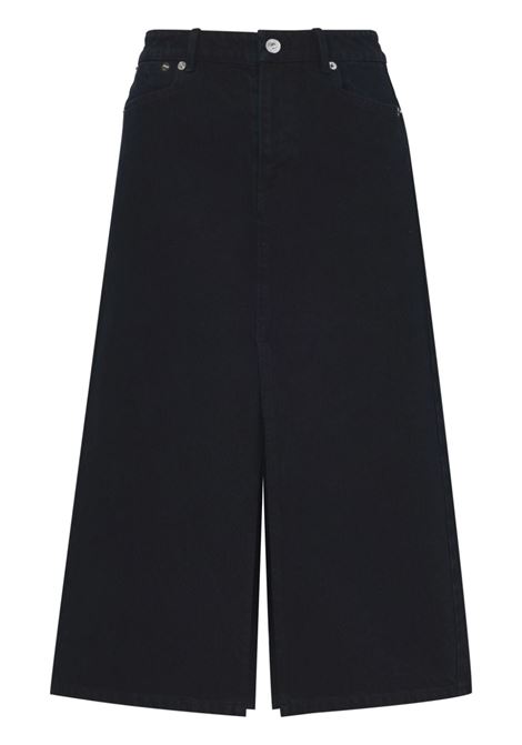 Gonna midi denim Sloan in nero - donna PROENZA SCHOULER WHITE LABEL | Gonne | WL2345141001